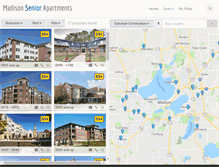 Tablet Screenshot of madisonseniorapartments.com
